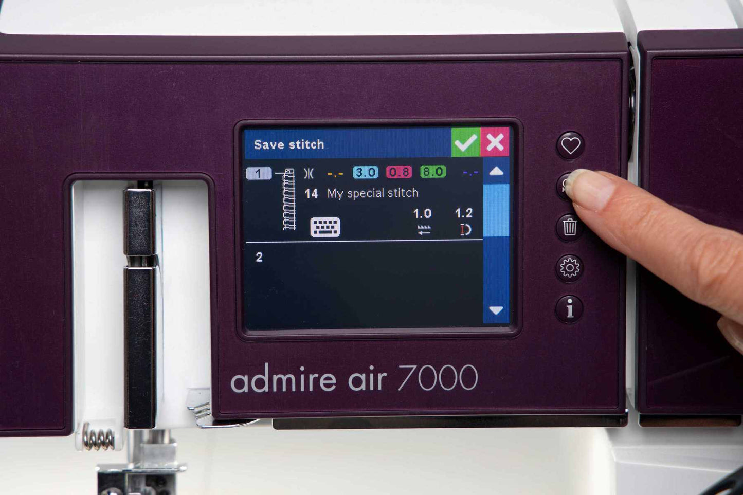 Pfaff Admire Air 7000 Serger Purple Coverlock Machine