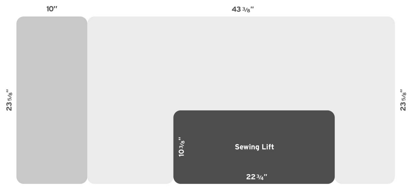 Arrow Eleanor Electric Height Adjustable Multi-Function Sewing And Cutting Table