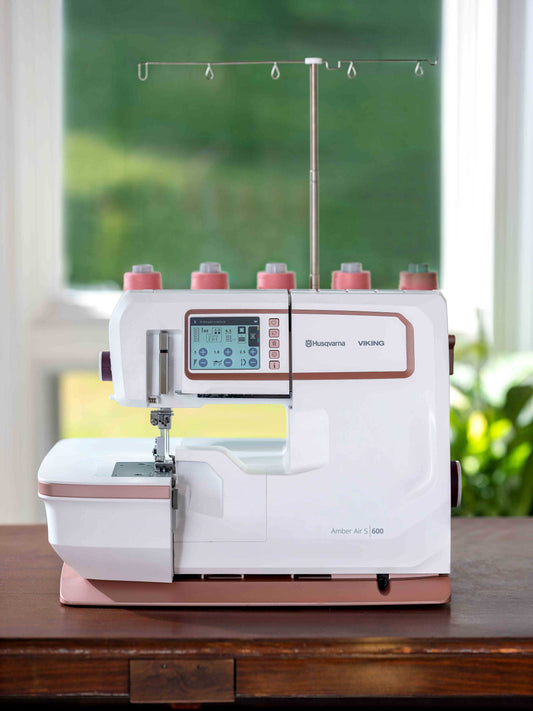 HUSQVARNA VIKING AMBER Air S | 600 Coverlock Machine - The Sew'N Place