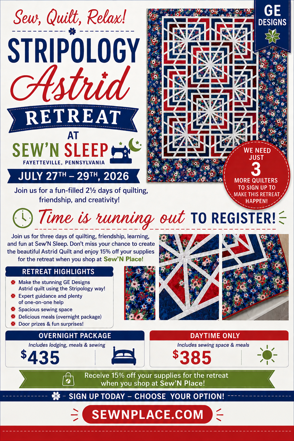 Stripology Retreat 2-Day/Night Event - July 2026